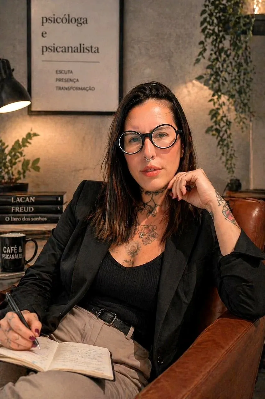 Psicóloga e psicanalista Luar Violeta Perez, especialista em atendimento psicanalítico presencial e online no Rio de Janeiro